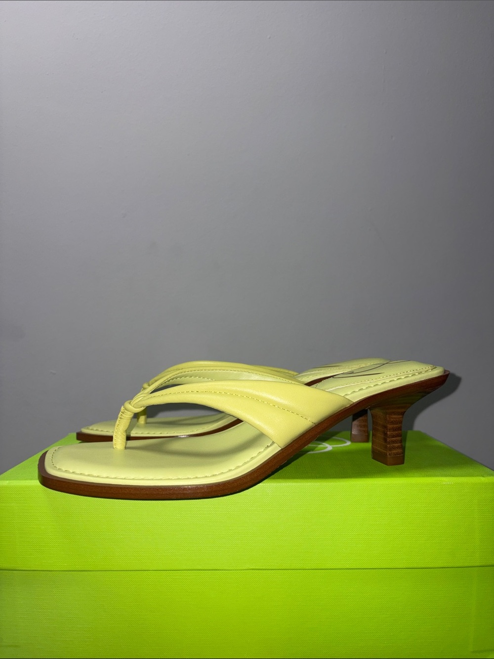 Sam Edelman kiwi leather kitten heels